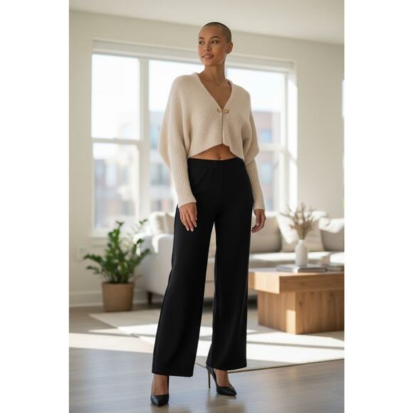 Vintage Crop Top Sweater Women Size XS Ivory Short Cropped Gold Chain Cult Punk - Picture 1 of 14